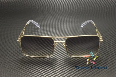Pre-owned Prada Pr A52s Zvn30c Pale Gold Gradient Blue Silver 56 Mm Women's Sunglasses In Gradient Blue Mirror Silver