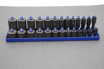 Tekton Impact Socket Set 3/8  Drive SAE Standard & Deep 30pc  (1/4 -1 ) SID91210