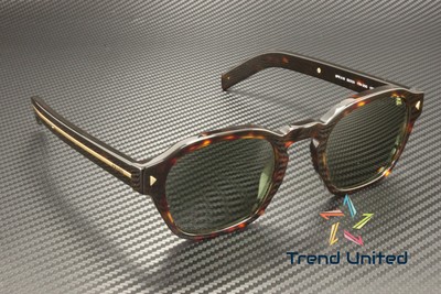 Pre-owned Prada Pr A16s 17n20g Radica Tortoise Green Polarized 52 Mm Men's Sunglasses In Polarized Green