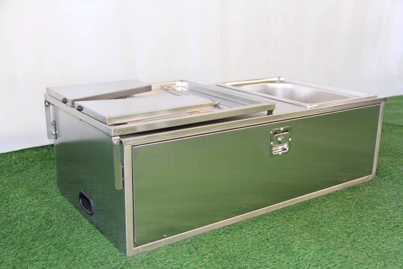 Stainless Steel Camper Trailer Kitchen 2 Drawers