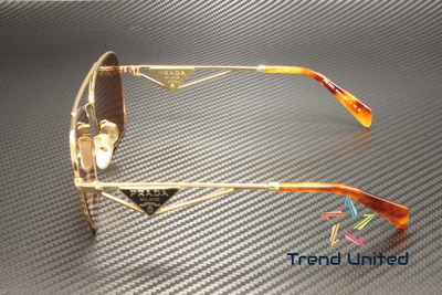Pre-owned Prada Pr A50s 5ak08m Gold Dark Violet 59 Mm Women's Sunglasses In Purple