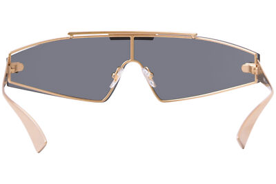 Pre-owned Versace Ve2265 100287 Sunglasses Gold/grey 140mm W/extra Interchangeable Lenses In Gray