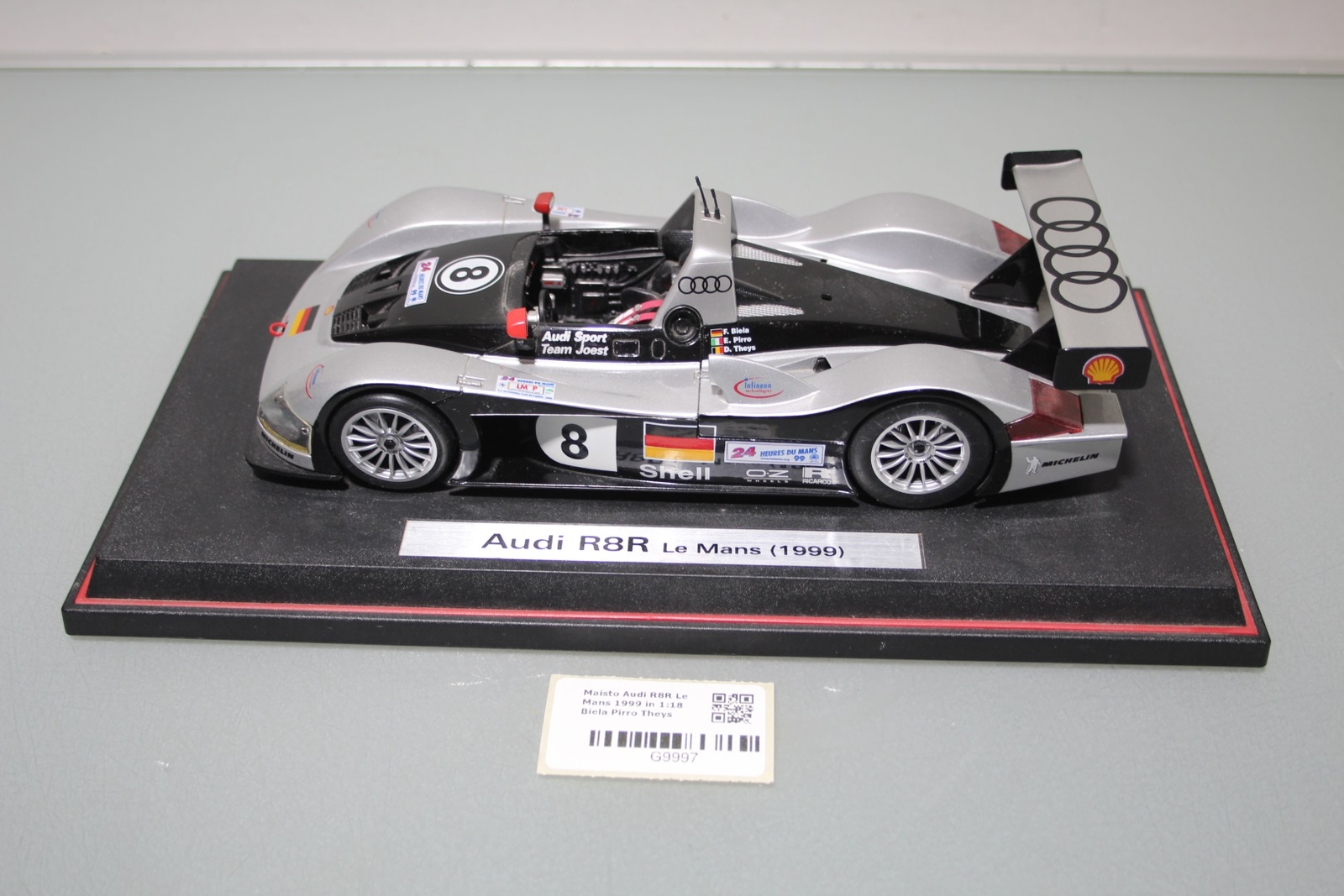 Maisto Audi R8R Le Mans 1999 in 1:18 Biela Pirro Theys | eBay