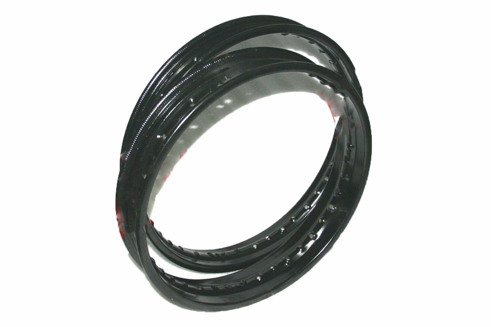 Fits Royal Enfield Wheel Rim Pair Black Powder Coated Heavy Duty 18'' 