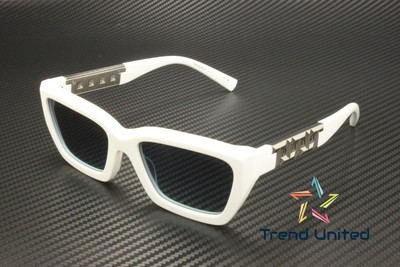 Pre-owned Tiffany & Co Tiffany Tf4213 83929s Bright White Azure Gradient Blue 54 Mm Women's Sunglasses