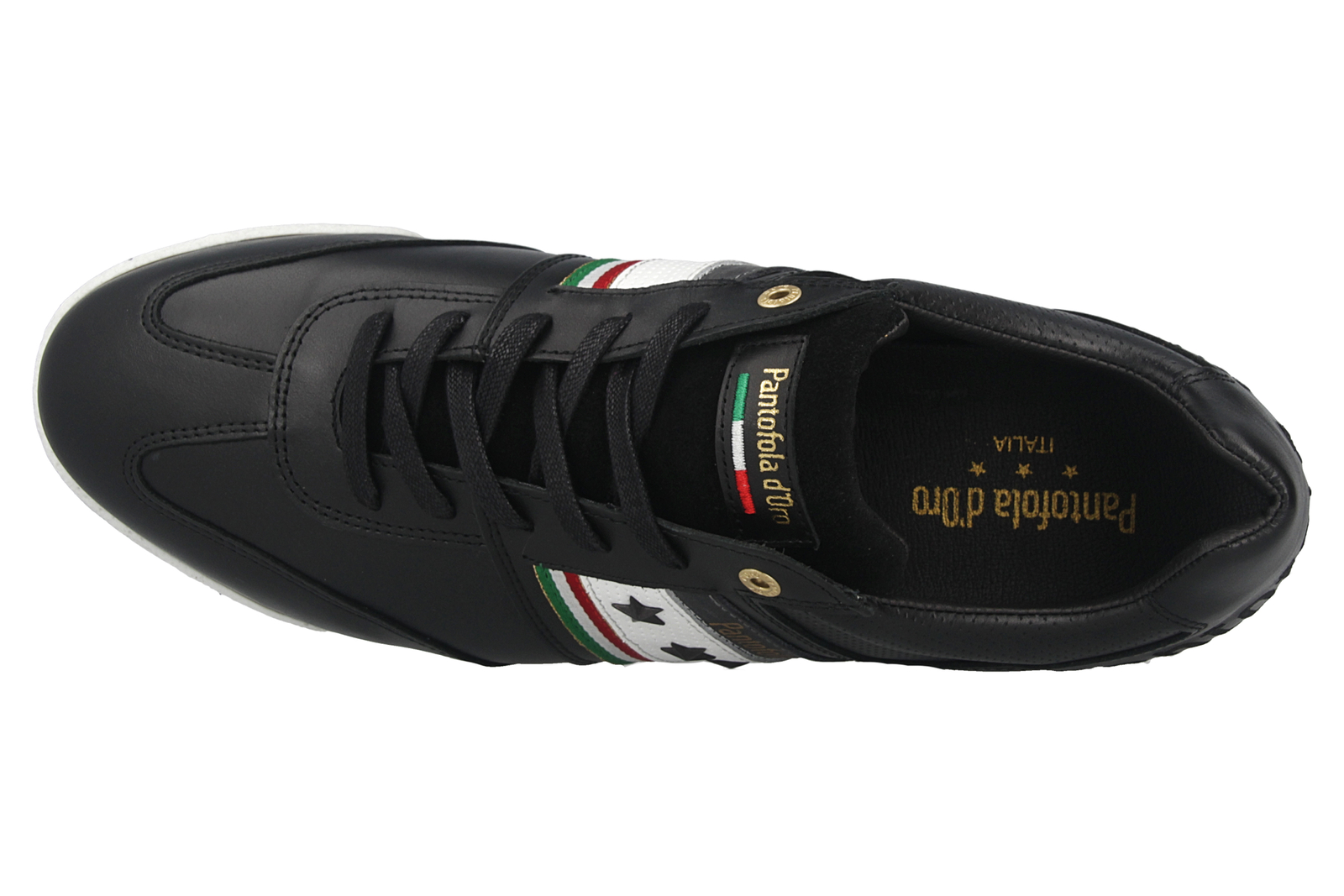 PANTOFOLA D'ORO PANTOFOLA D'ORO SNEAKER IMOLA ROMAGNA UOMO LOW HERRENSCHUHE ÜBERGRÖSSEN SCHWARZ