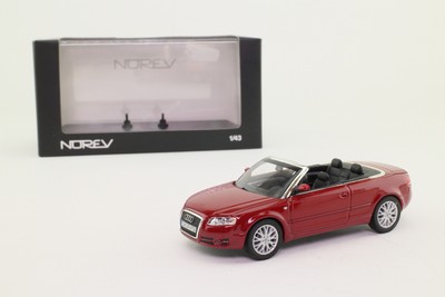 Norev 830005; 2005 Audi A4 Cabriolet 8HE; Open; Dark Red; Excellent Boxed