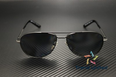 Pre-owned Prada Pr A54s 1bo5z1 Matte Black Dark Grey Polar Polarized 60mm Men's Sunglasses In Gray