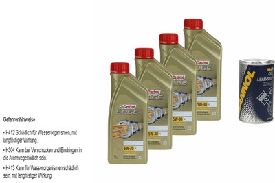 4L Olio Motore castrol edge Titanio FST 5W-30 Ll 1x mannol Perdita Additivo