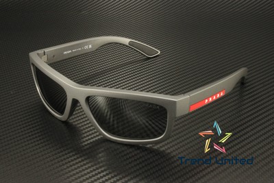 Pre-owned Prada Linea Rossa Ps 05zs 16x7w1 Grey Metal Mirror Silver 59 Mm Men's Sunglasses In Grey Mirror Silver