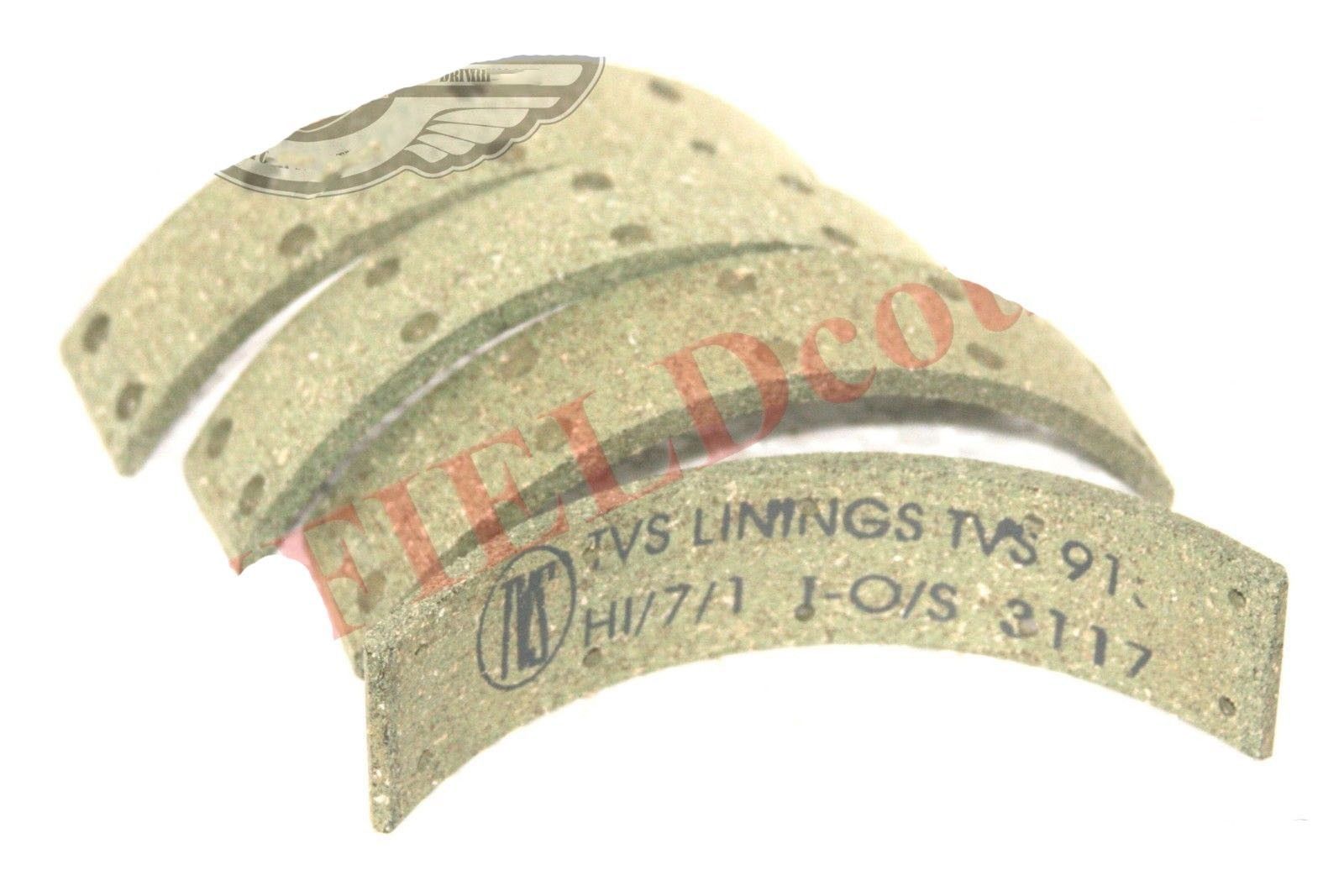 Front Rear Brake Linings Set Of 4 Unit With Rivets Ambassador Morris 