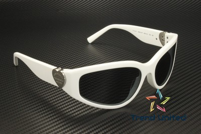 Pre-owned Tiffany & Co Tiffany Tf4217 839287 Bright White Dark Grey 59 Mm Women's Sunglasses In Gray