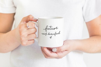 Future Mrs Mug Engagement Gift Bride To Be Mug Personalised Mrs Mug Bride To Be