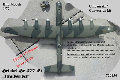 Heinkel He 377 V1 Uralbomber    1/72 Bird Models Umbausatz / Conversion kit