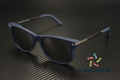 Pre-owned Tom Ford Ft1104 91c Acetate Matte Blue Smoke Mirror 53 Mm Men's Sunglasses