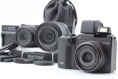 Rare!   RICOH GXR *APS-C Lenses & VF2* GR LENS A12 28mm 50mm & A16 24-85mm