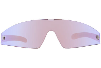 Pre-owned Versace Ve2265 100011 Sunglasses Silver/grey 140mm W/extra Interchangeable Lens In Gray