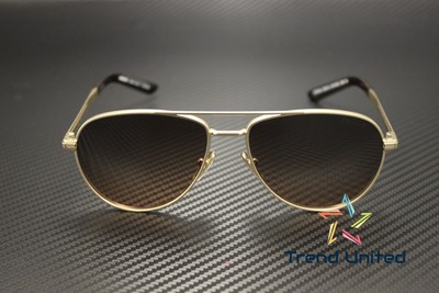 Pre-owned Prada Pr A54s Vaf50c Matte Pale Gold Brown Gradient Grey 60 Mm Men's Sunglasses In Gray