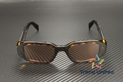 Pre-owned Prada Pr 17ws 2au03u Tortoise Brown Mirr Silver Int Violet 49 Women's Sunglasses