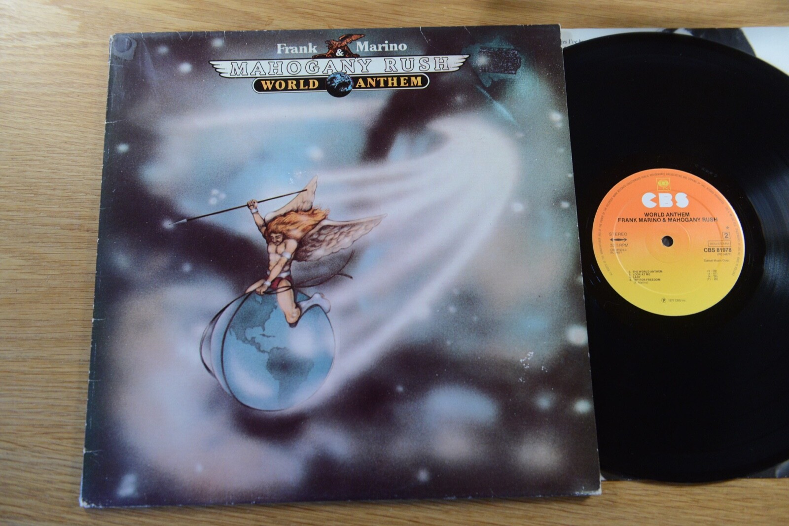 Frank Marino & Mahogany Rush ‎ World Anthem LP CBS ‎ 81978