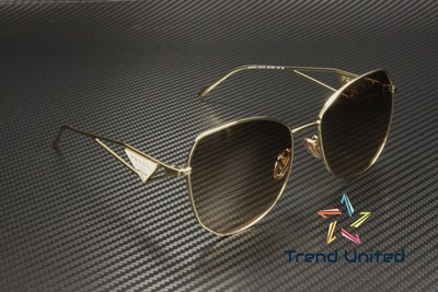 Pre-owned Prada Pr 57ys Zvn3d0 Pale Gold Lt Brown Grad Light Grey 57 Mm Women's Sunglasses