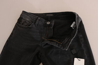 Pre-owned Dolce & Gabbana D&g Pants Slim Fit Black Cotton Jeans W 25 Rrp $450