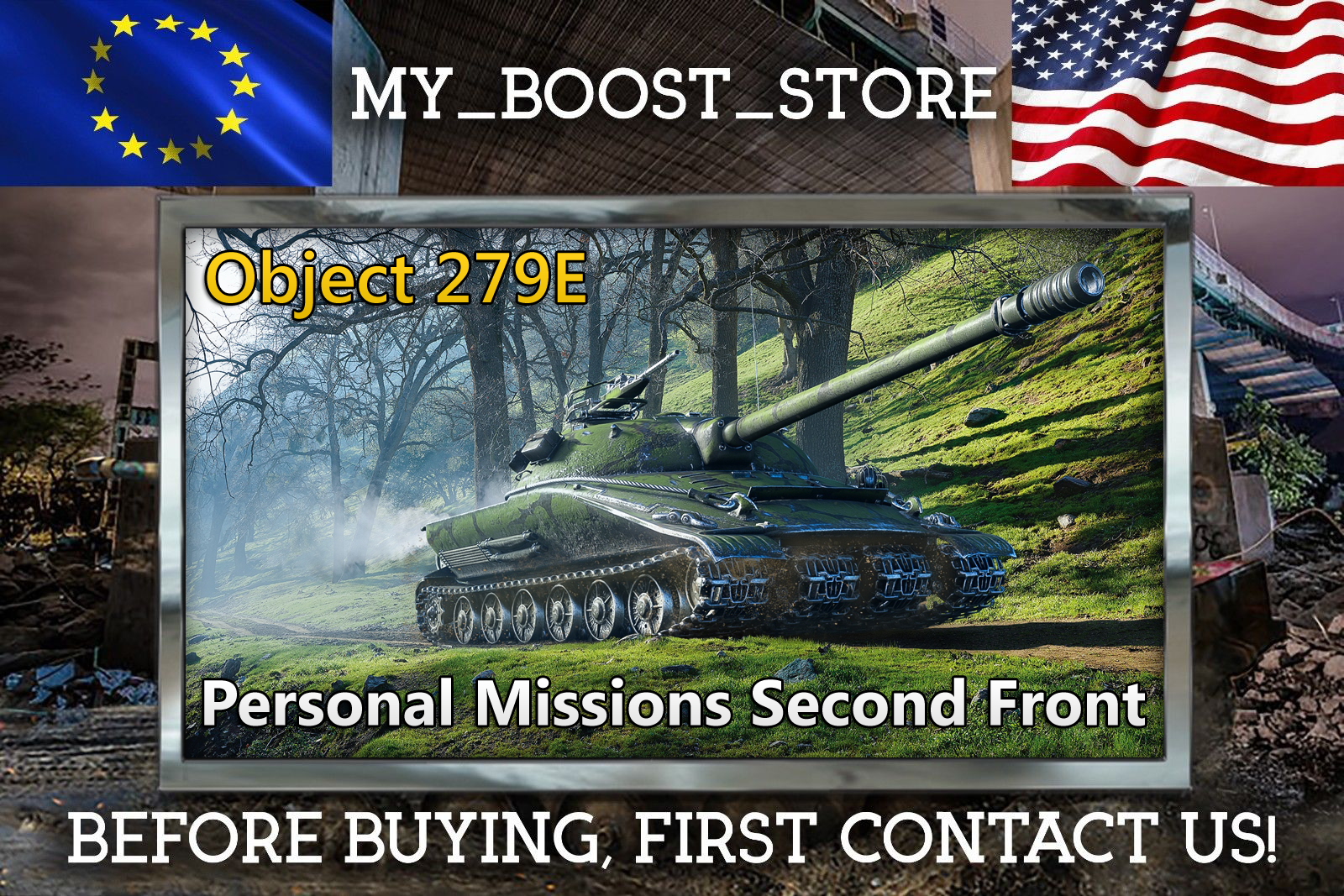 World Of Tanks (WOT) PERSONAL MISSIONS CHIMERA and Obj.279E (not bonus code)