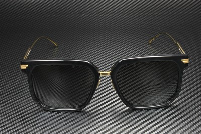 Pre-owned Bottega Veneta Bv1083sa 001 Rectangular Squa Black Grey 57 Mm Women's Sunglasses In Solid Grey