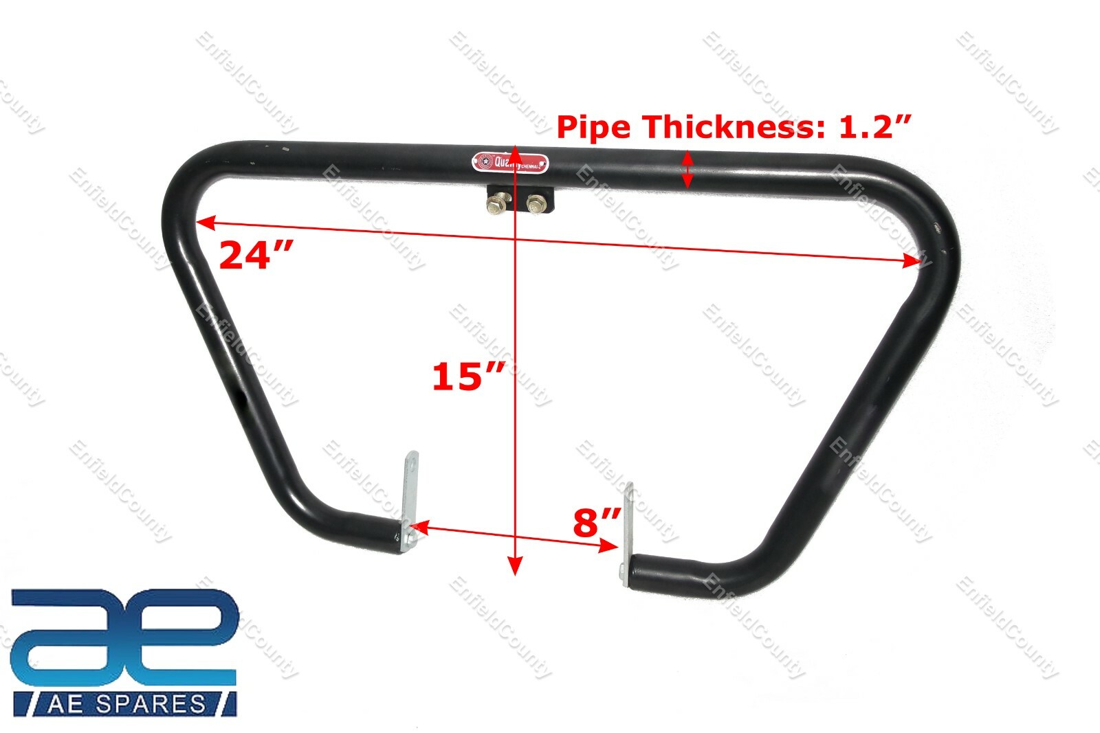Engine Crash Bar Leg Guard Steel Black For Royal Enfield Meteor 350cc 
