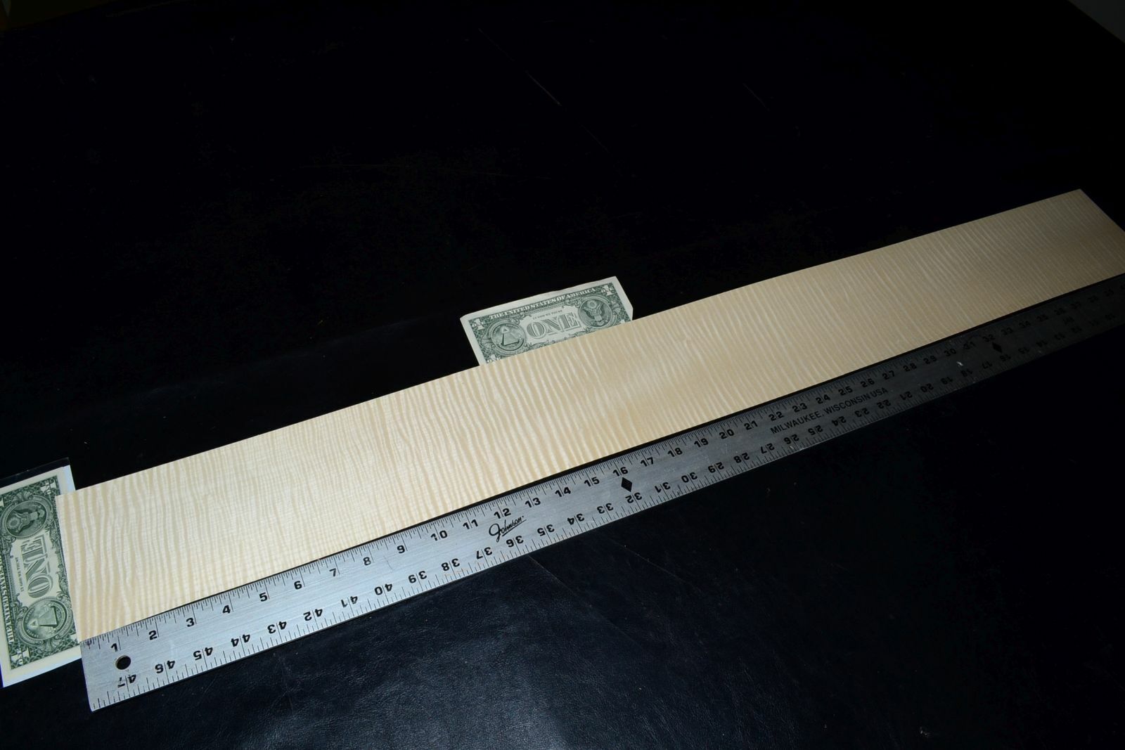 Curly Maple Wood Veneer Sheets 4.5 x 42 inches 1/42nd                   F8636-48