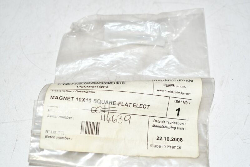 New Markem Imaje Enm16713 Magnet 10 X 10 Inch Square Flat Silver Ss