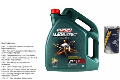 5L Olio Motore Castrol Magnatec Diesel 5W-40 DPF 1x mannol Perdita Additivo