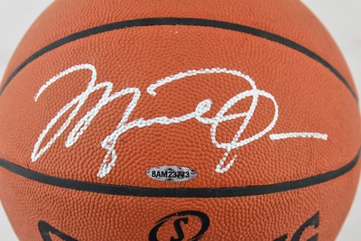 Bulls Michael Jordan Signed Spalding Official Game Basketball UDA & BAS #A68525