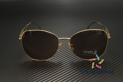PRADA PRADA PR 57YS 5AK10D GOLD LIGHT BROWN 57 MM WOMEN'S SUNGLASSES