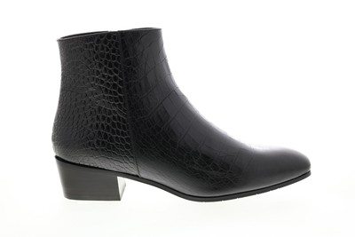 

Женские черные кожаные ботильоны Aquatalia Fuoco Shiny Embos Croco 8.5, Черный, Aquatalia Fuoco Shiny Embos Croco