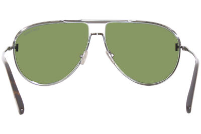 Pre-owned Tom Ford Theo Tf924 12n Sunglasses Men's Grey/green Lenses Pilot 60mm