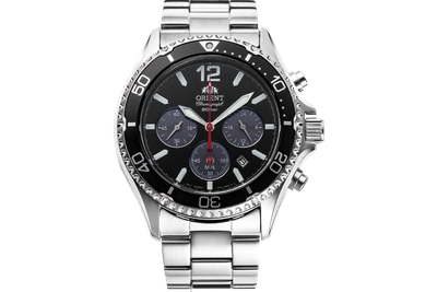Pre-owned Orient Solar Quartz Chronograph Ra-tx0202b10b Ra-tx0202b