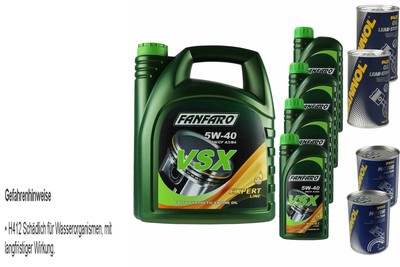 9L Olio Motore fanfaro Vsx 5W-40 2x mannol Perdita Additivo + Motor Doctor