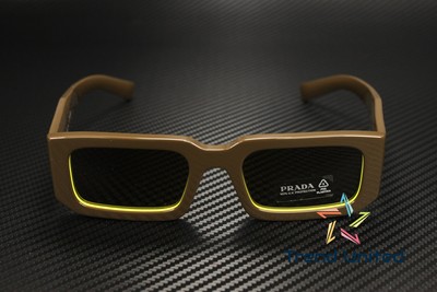 Pre-owned Prada Pr 06ys 15m01t Loden Cedar Dark Brown 53 Mm Men's Sunglasses