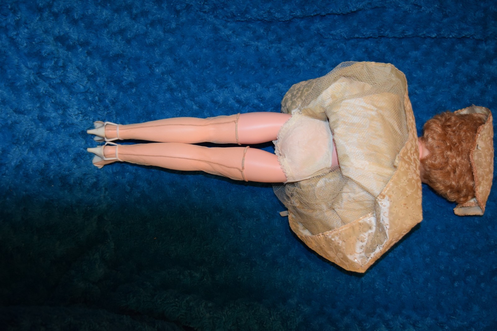 Grocery Store 24 Inch Doll Evening Gown wrist bouquet shoes hose head scarf