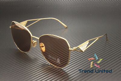 PRADA PRADA PR 57YS 5AK10D GOLD LIGHT BROWN 57 MM WOMEN'S SUNGLASSES