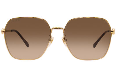 Pre-owned Gucci Gg0882sa 002 Sunglasses Women's Gold/brown Gradient Fashion Square 60mm