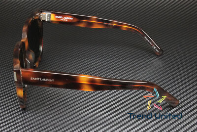 Pre-owned Saint Laurent Sl 507 003 54 Rectangular Havana Shiny Green 54 Unisex Sunglasses