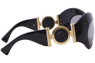 Pre-owned Versace Ve4462 Gb1/6g Sunglasses Women's Black/grey Mirror Silver 58mm In Gray