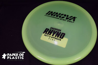 Innova Champion RHYNO Disc Golf 175 G Putter Approach Neon Yellow NEW Black