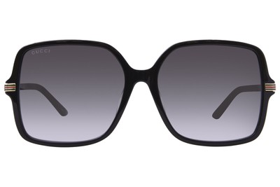 Pre-owned Gucci Gg1448sa-001 Black Sunglasses In Gray