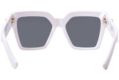 Pre-owned Versace Ve4458 314/87 Sunglasses Women's White/dark Grey Butterfly Shape 54mm In Gray