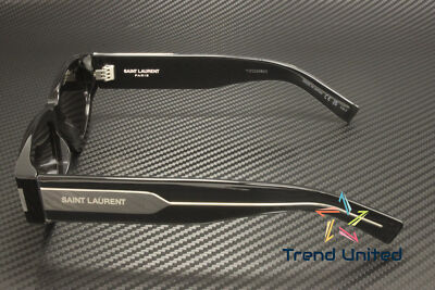 Pre-owned Saint Laurent Sl 618 001 Round Oval Panthos Black Crystal 56mm Womens Sunglasses