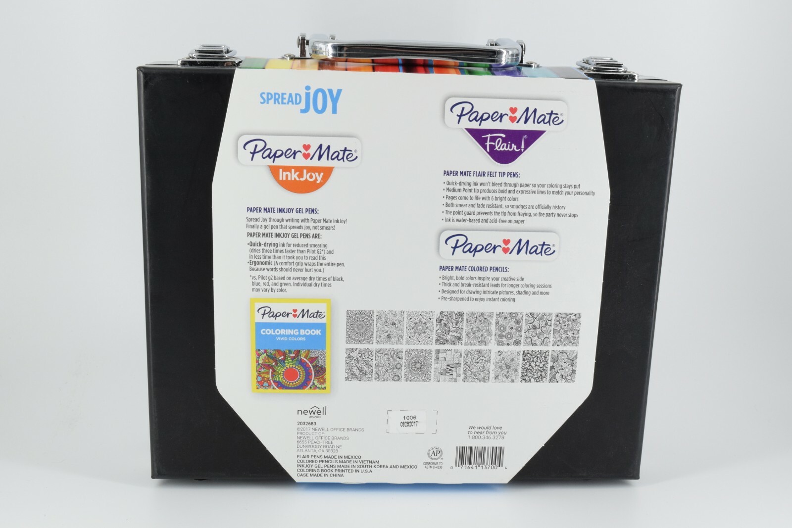 Paper Mate 33ct Coloring Kit 6 Flair Felt, 6 Ink Joy Gel Pens Colored Pencils