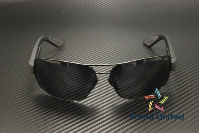 Pre-owned Prada Linea Rossa Ps 50zs 1ab02g Black Dark Grey Polarized 65mm Men's Sunglasses In Polar Dark Grey